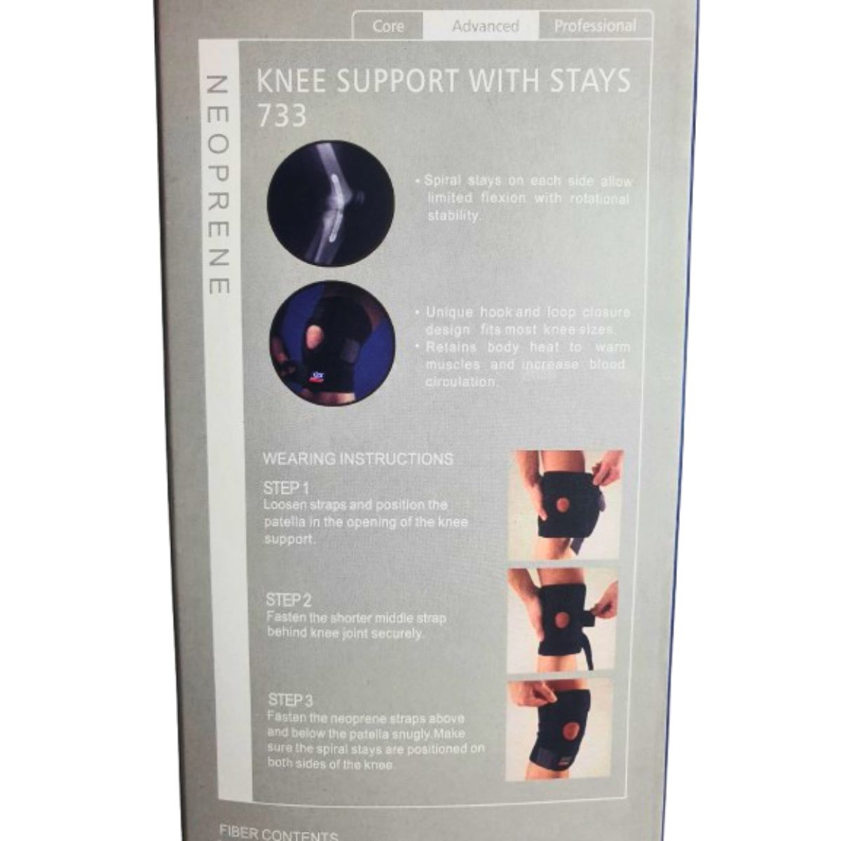 Joelheira Elástica Compressão Knee Support With Stays 733 Joelheira Elástica Compressão Knee Support With Stays 733